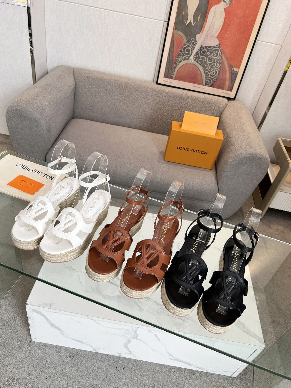 Sandalia de cuña Louis Vuitton