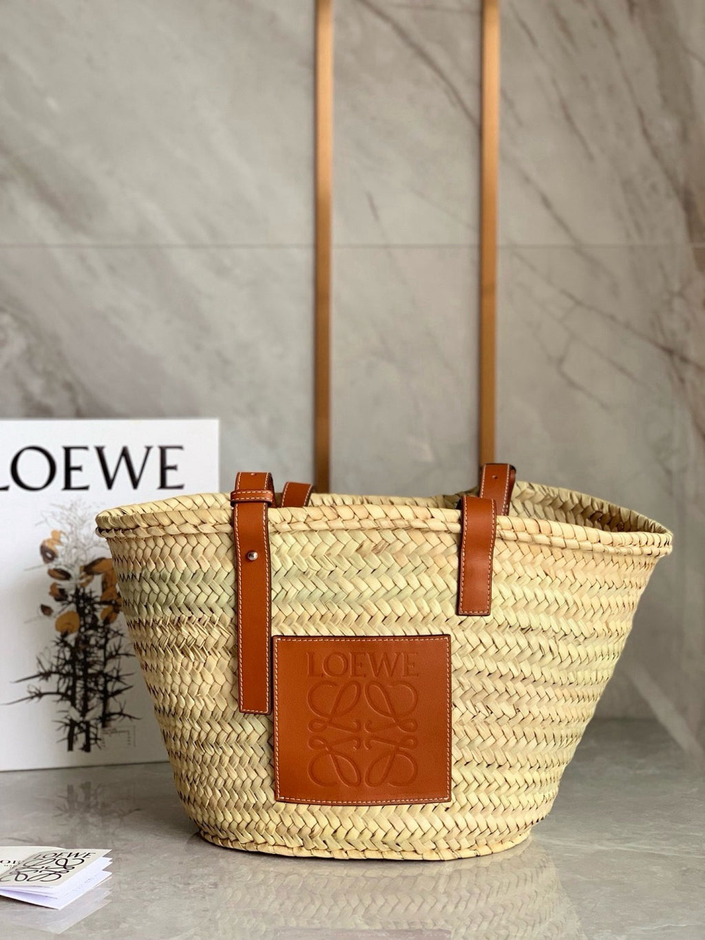 Bolso capazo en hoja de palma LOEWE
