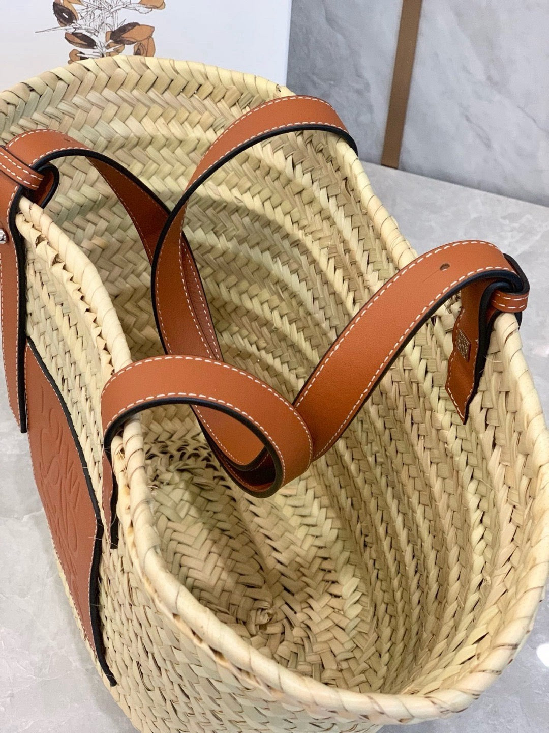Bolso capazo en hoja de palma LOEWE