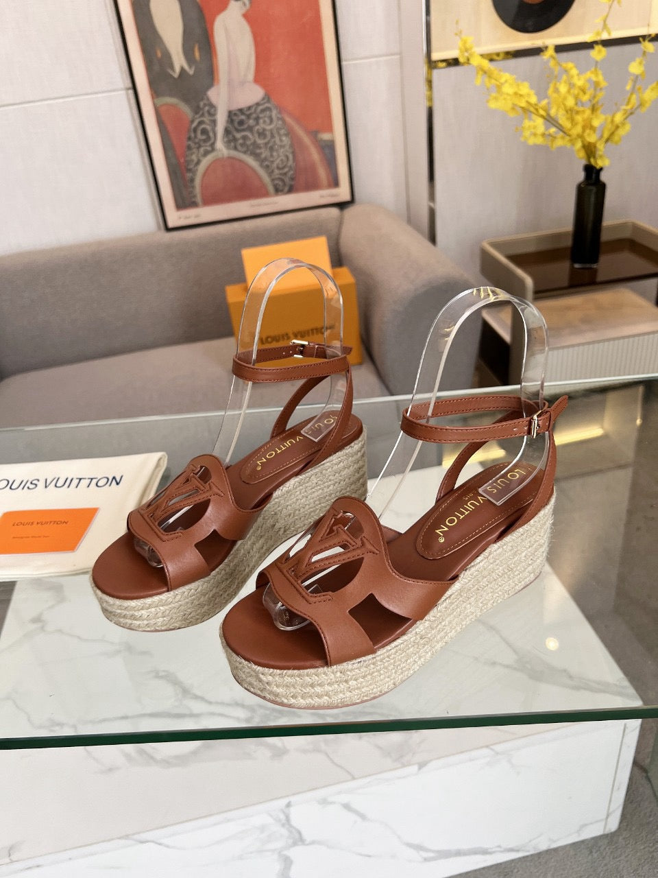 Sandalia de cuña Louis Vuitton